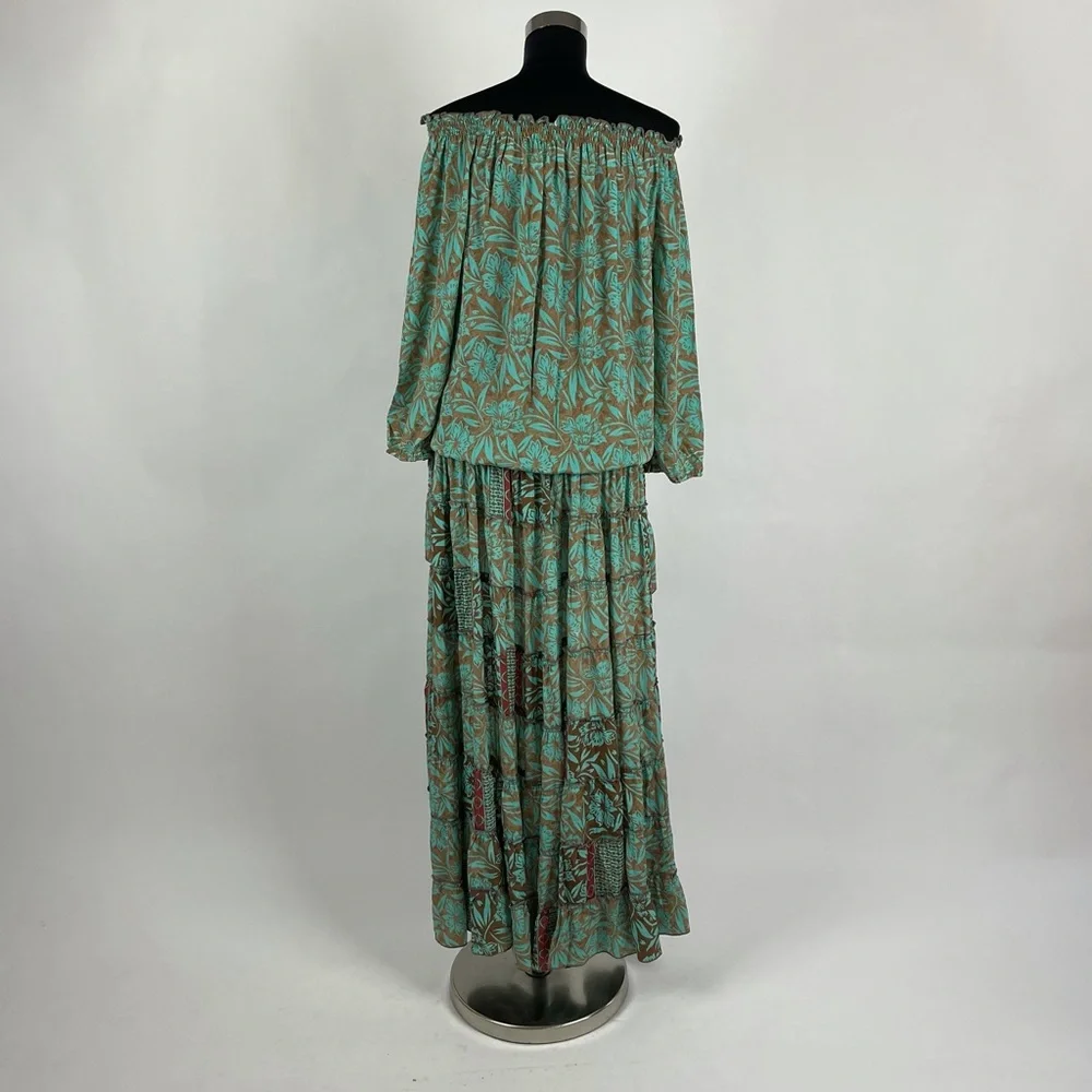 Off Shoulder High Low Smocked Dress - Picture 4 of 8